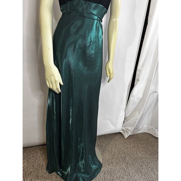 Black Velvet &satin Maxi Dress Sz 11 All That Jazz‎ Vintage 90’s - Picture 7 of 12
